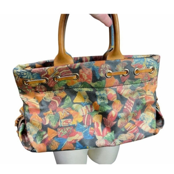 Dooney & Bourke Candy Print Small Vintage Unique Handbag - Picture 7 of 8